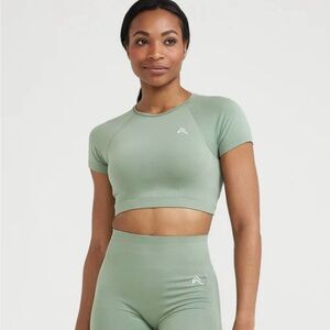 Oner Active Effortless Sage Green Crop Top